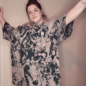 Oversized 5XL Custom Bleached Carhartt Shirt Boyfriend Fit Inclusive Size